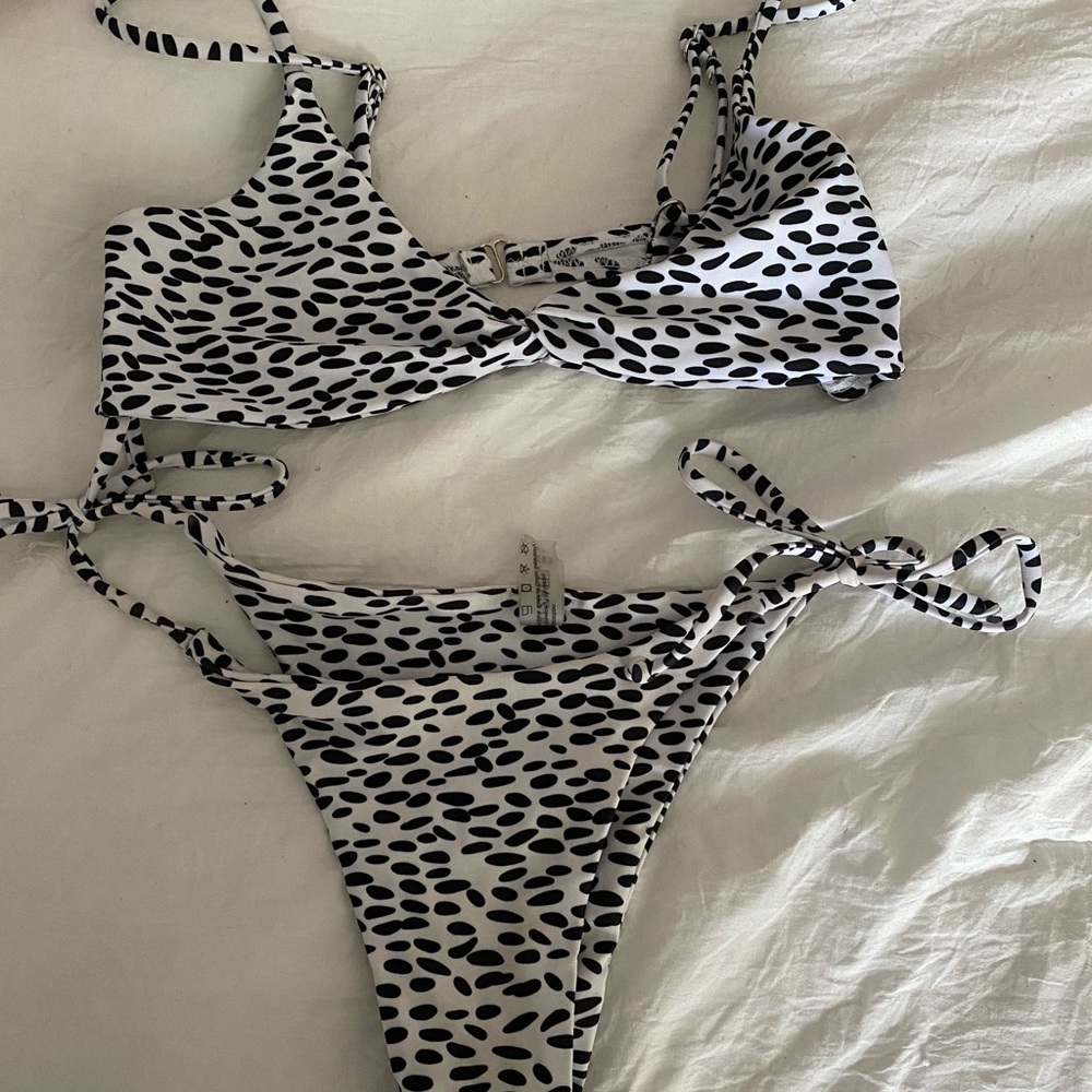 Black and white swimsuit